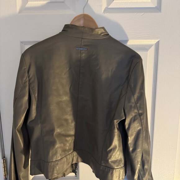 Armani Exchange Woman's grey faux Leather jacket - Picture 3 of 4
